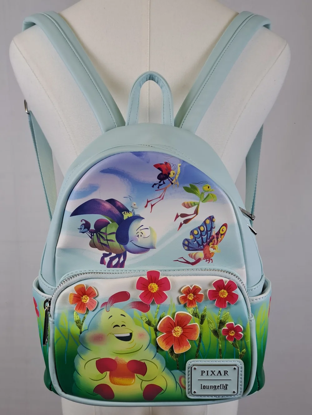 Loungefly x Pixar A Bug’s Life Mini Backpack Earth Day Colorful Floral Kidcore